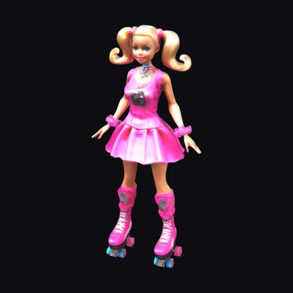 Blonde Girl on Rollerskates