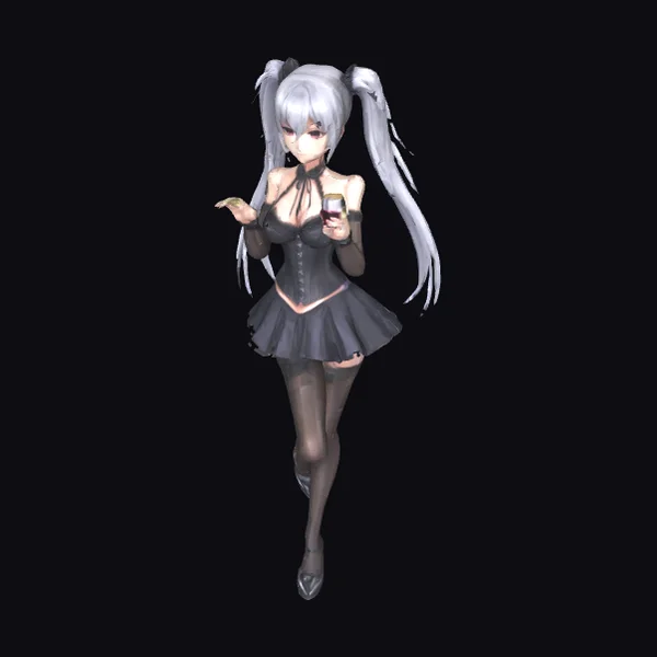 Anime Girl Silver Hair