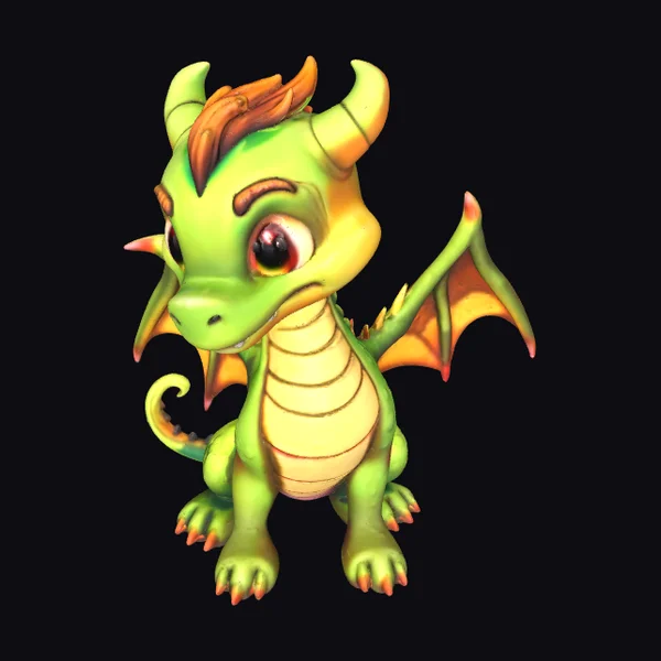 Little Green Dragon (Free 3D Model)