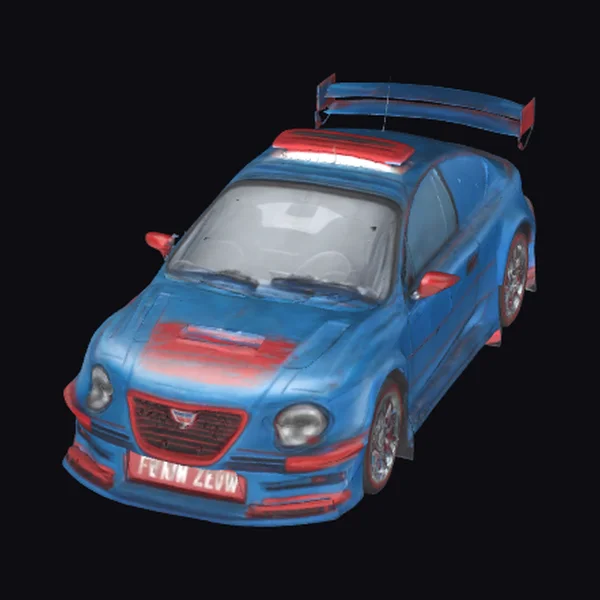Blue Rally Car