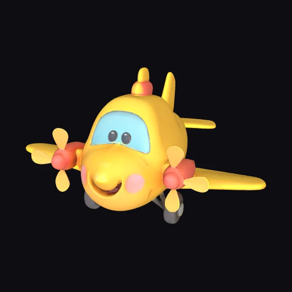 Cute Cartoon Airplane