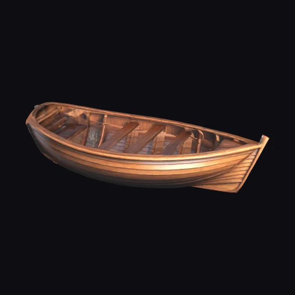 Classic Wooden Rowboat