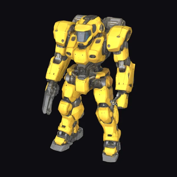 Yellow Loading Mech Robot