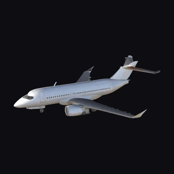 Silver Commercial Airliner