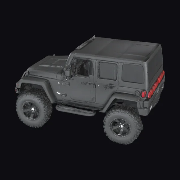 Black Jeep with Lift Kit