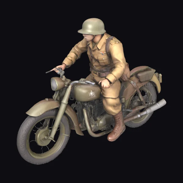 WW2 Motorcycle Soldier