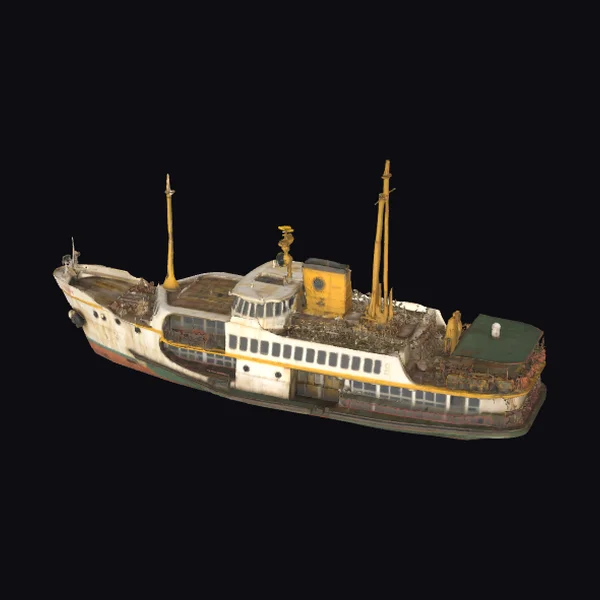 Rusty Passenger Ferry Boat