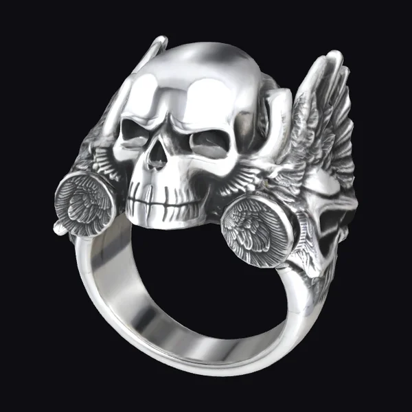 Skull Wings Ring