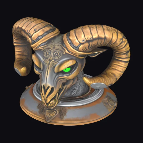 Zombie Ram Head Ornament