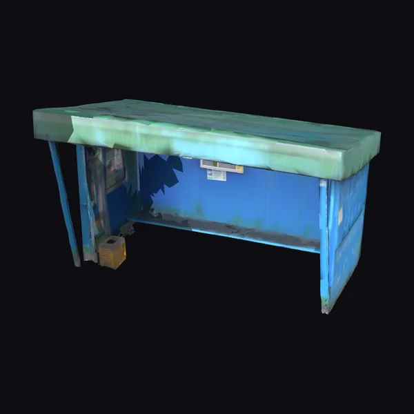 Rustic Bus Stop Shelter