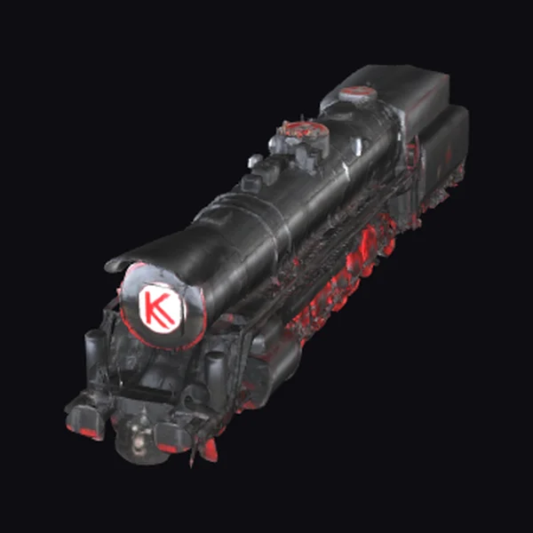 Black Steam Locomotive