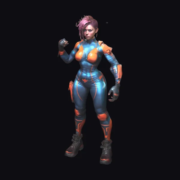 Sci-Fi Female Wrestler