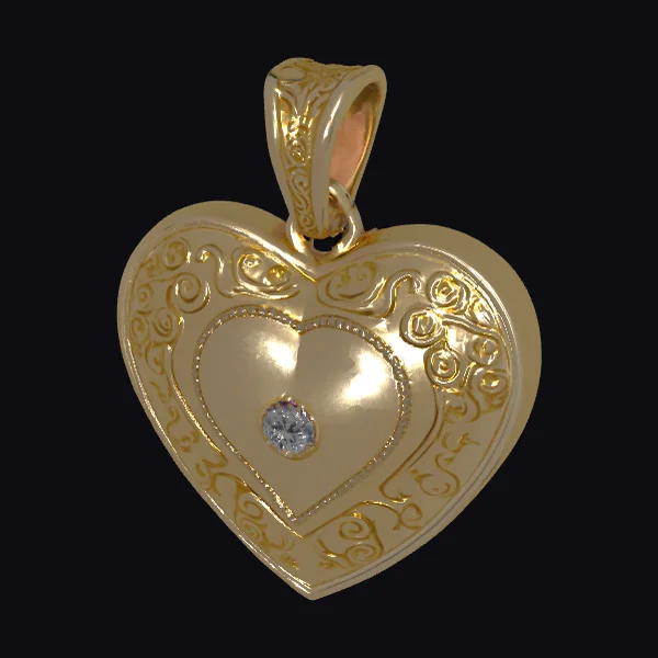 Golden Heart Locket