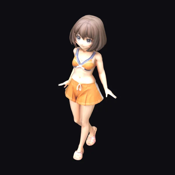 Anime Girl in Swimsuit