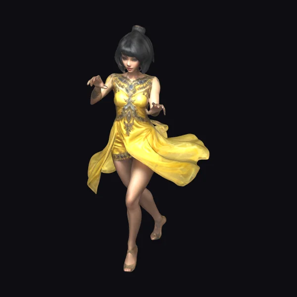 Dancing Woman in Yellow