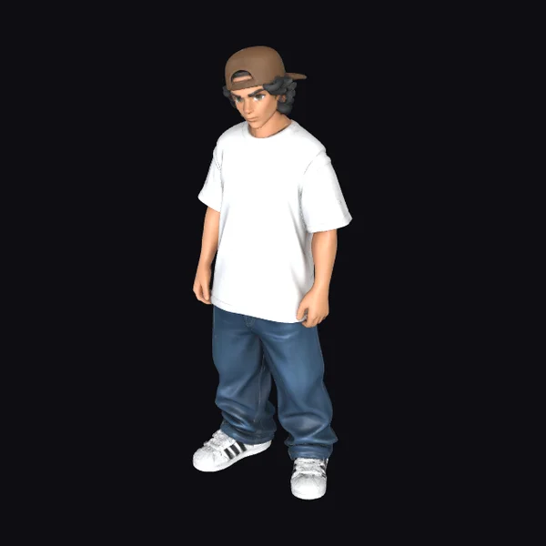 Young Man in Casual Wear