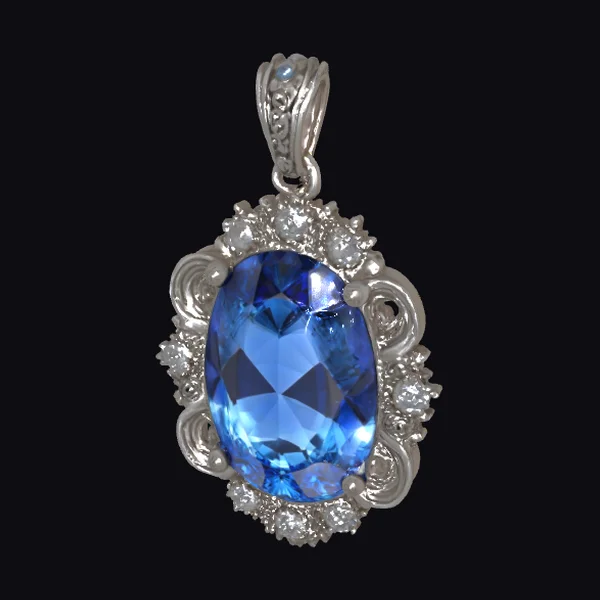 Blue Gemstone Jewelry Pendant