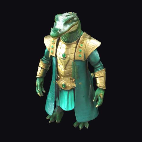 Crocodile Mage in Armor