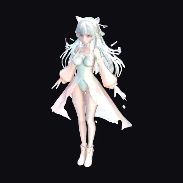 Anime Girl White Outfit