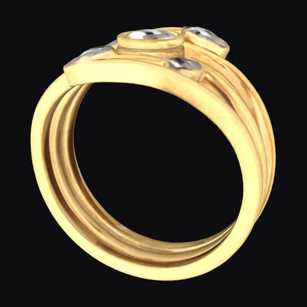 Golden Diamond Ring