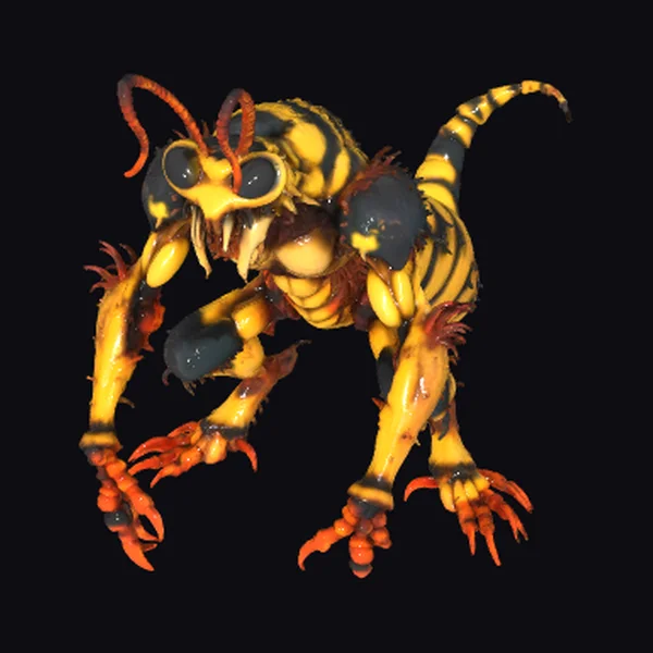 Yellow Black Insectoid Creature