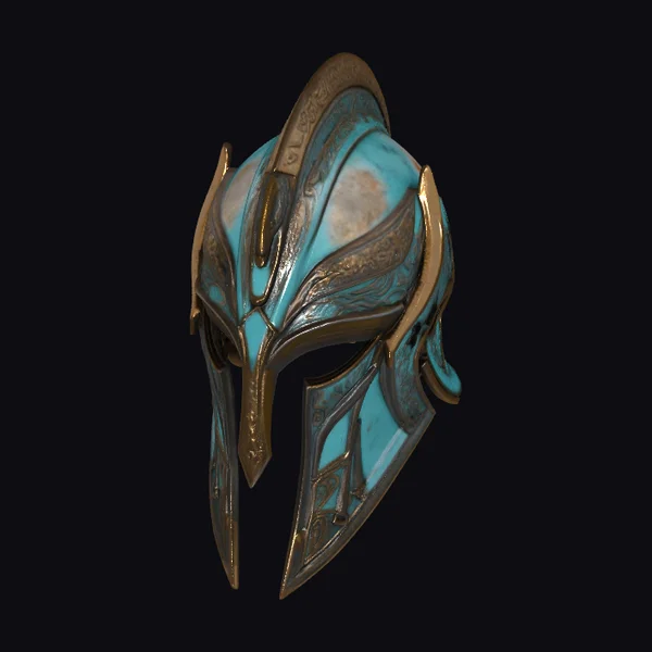 Ancient Turquoise Warrior Helmet