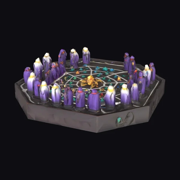 Purple Chess Game Board