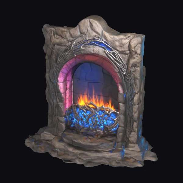 Biomechanical In-Wall Fireplace