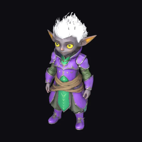 Small Drow Elf Male Child