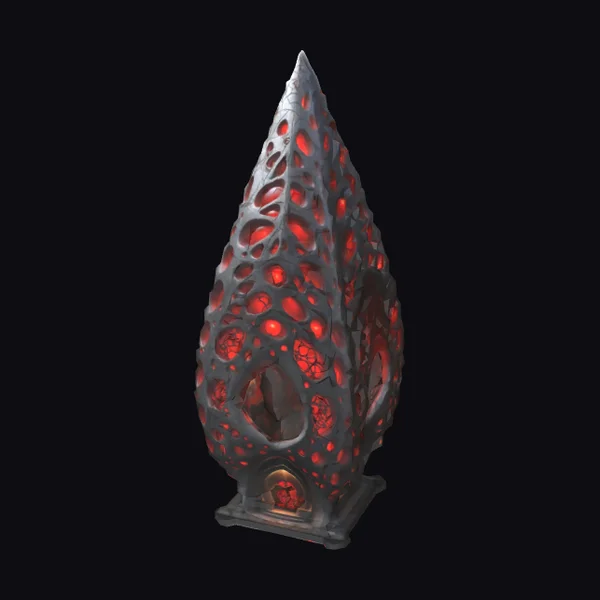 Glowing Tear Drop Structure