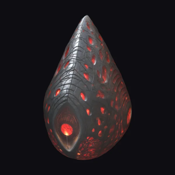 Glowing Tear Drop Structure