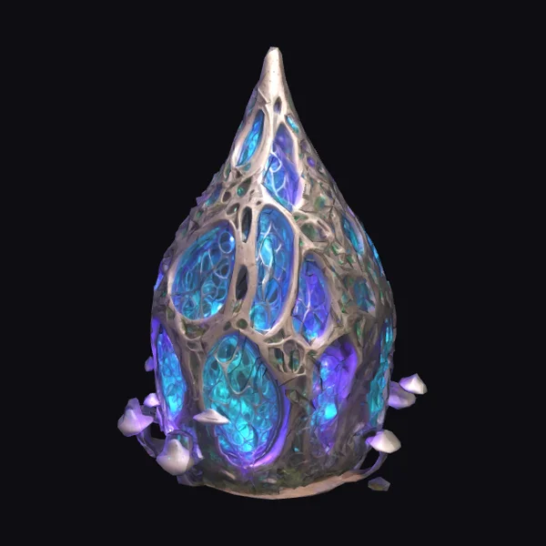 Glowing Tear Drop Structure