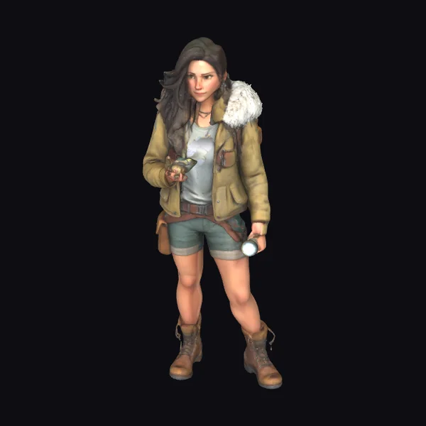 Young Latina Explorer Full Body