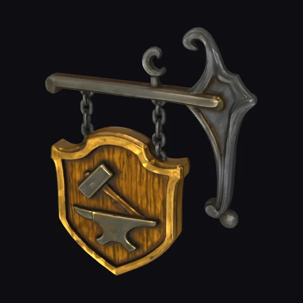 Wooden Blacksmith Sign