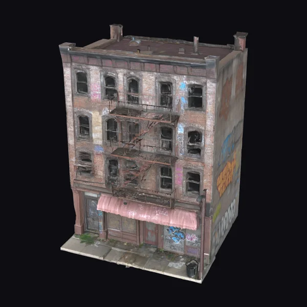 Abandoned Brownstone Building