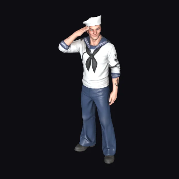 Sailor in Salute Pose