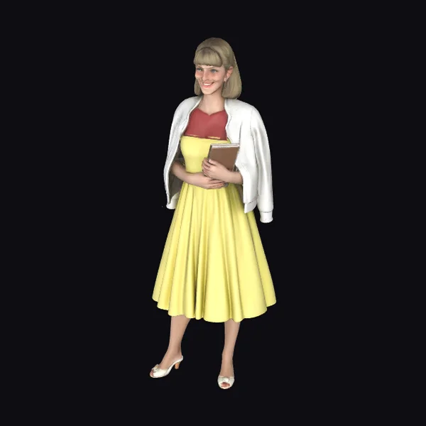 Woman in Yellow Dress