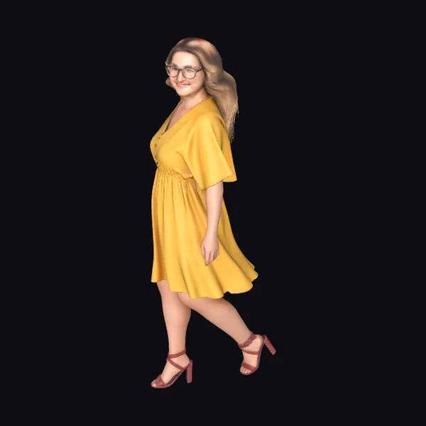 Woman in Yellow Dress