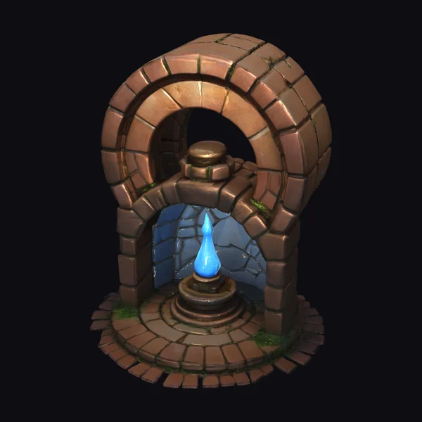 Ancient Brick Archway Fountain