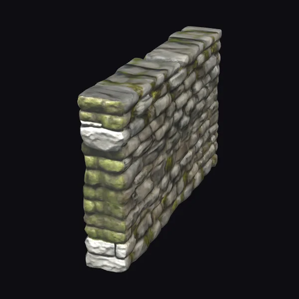 Aged Stone Wall Section