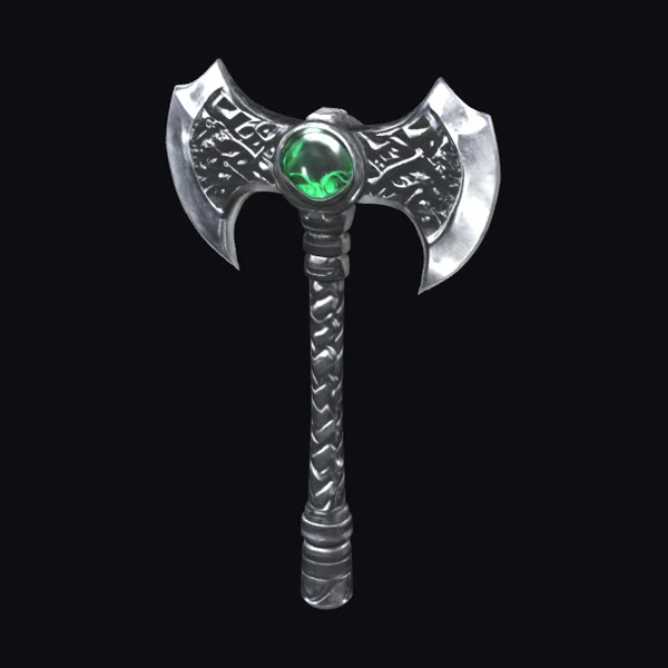 Emerald Battle Axe