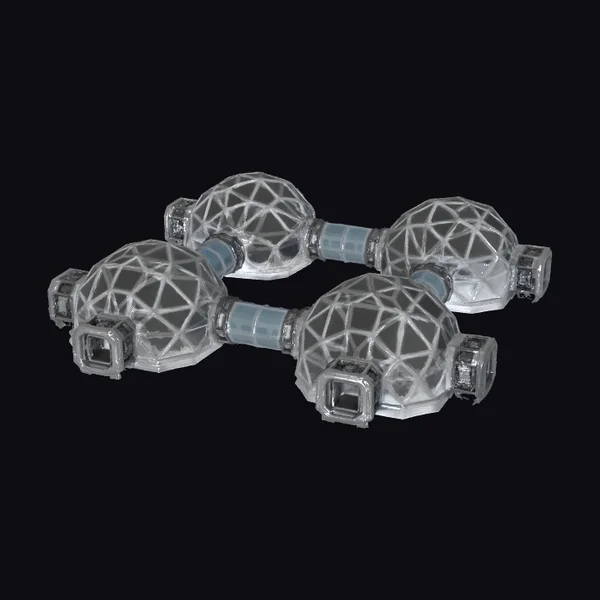 Transparent Silicate Domed Buildings