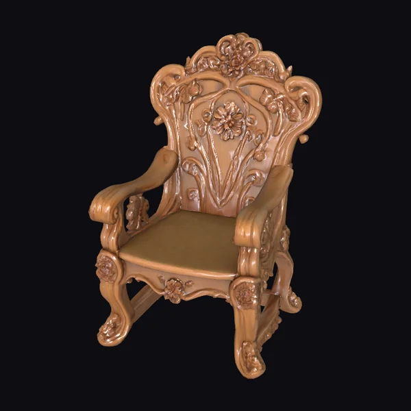 Ornate Wooden Armchair