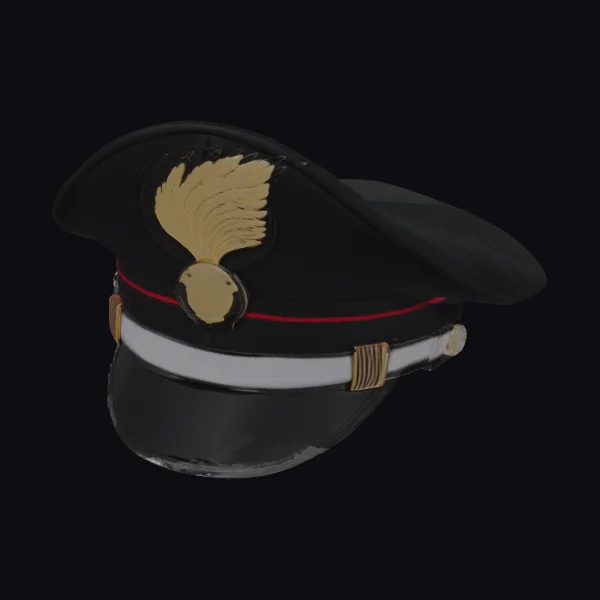 Black Military Officer Hat