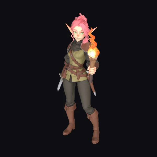 Pink Elf Adventurer