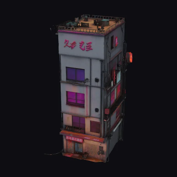 Cyberpunk Building Facade