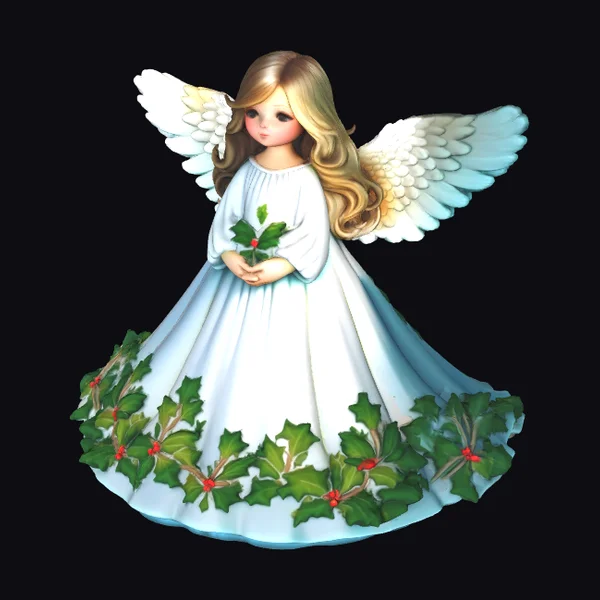 Angel with Holly Dress