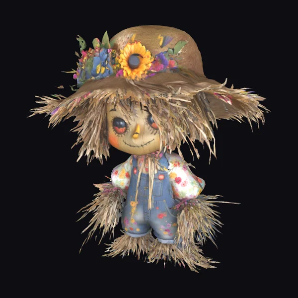 Floral Scarecrow Figurine