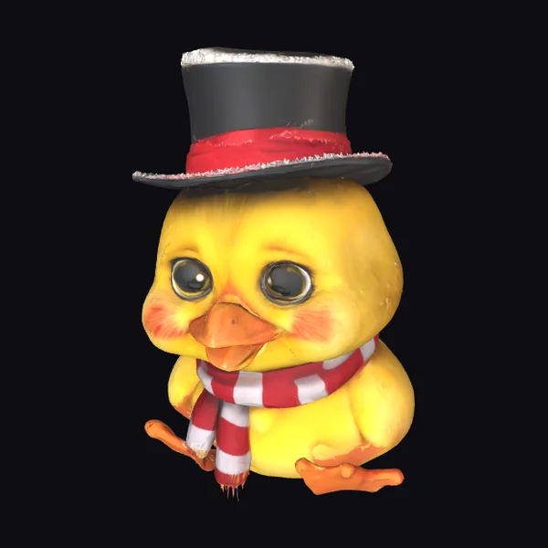 Winter Duckling Portrait