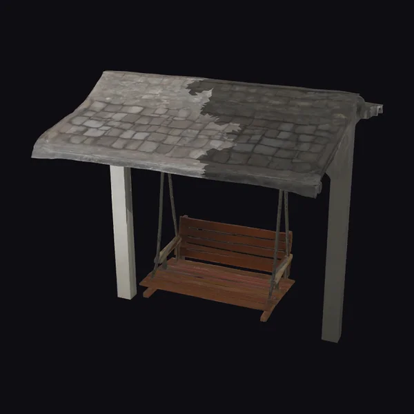 Wooden Swing Under Canopy